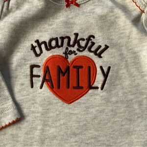 Thanksgiving Shirt Size 3 Months Thankful For Family Snap Top Baby Boys Girls